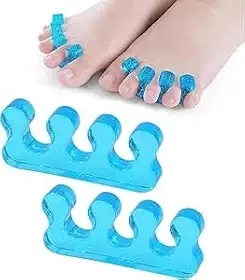 KIT 4 Pares De Separador Gel Silicone Protetor Pés Todos Os Dedos espaçadores corretores para alívio da dor dos dedos para sobrepor dedos e joanetes e alinhamento do dedão grande
