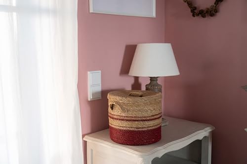 Panier à linge en herbe marine lot de 2 paniers de rangement boho - 5