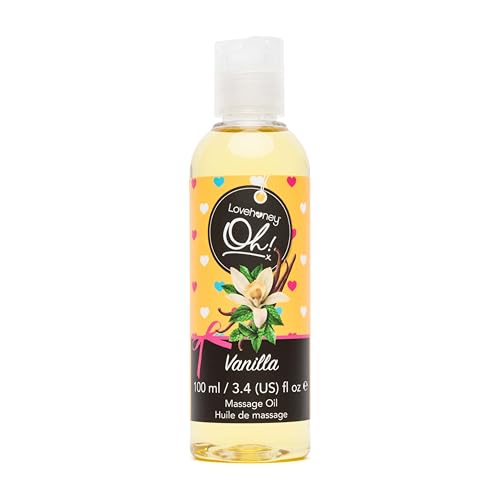 Lovehoney Vanilla Massage Oil - Infused with Essential Oils - Vegetarian Friendly - 100ml