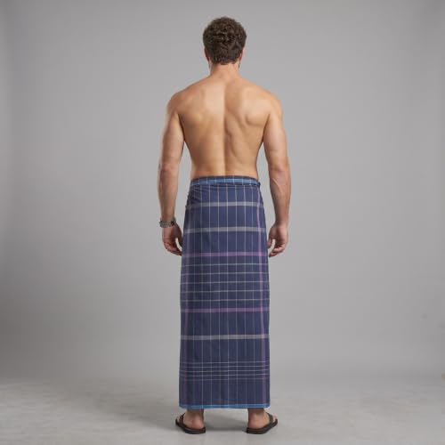 Image of Men's Cotton Lungi | Soft Breathable Wrap Around Lungi | Comfortable Daily & Home Wear for Men