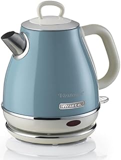 Ariete 2868 B Vintage Cone Style Small 1 Litre Electric Kettle Unique Retro - 360 ° cordless base and Auto shuts off, 20 cm x 21 cm x 15.50 cm (Beige)