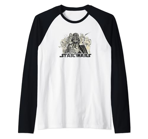 Star Wars Darth Vader baseball raglan t-shirt imprimé rétro vintage