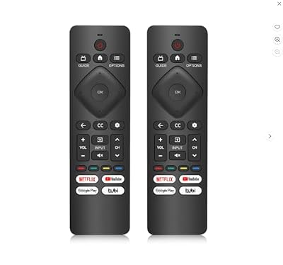 2PC Replacement Remote Control for Philips Smart TV,Universal Smart Remote for Philips Android/Google TV
