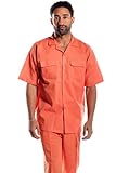 STACY ADAMS Men's Linen Shirt Pant Set (5XL/54, Coral)