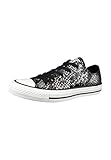 converse chucks weiß silber 5-Loch Schnürung Converse Damen Schuh Chuck Taylor Ox Schlangenhautmuster silber camouflage, Größe:37