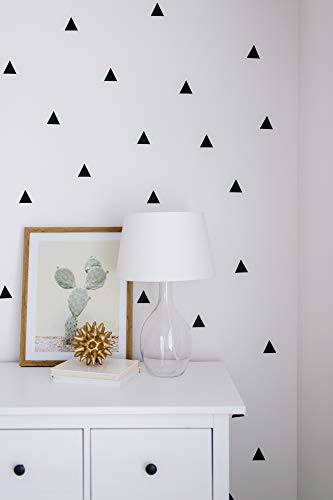 Modern Maxwell Wall Art Decals For Boys Girls Nursery, Bedroom, Living Room “Arizona” Black Triangle Room Sticker 80 Pieces #TOP2