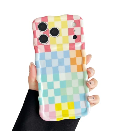 Coque iPhone 17 Pro antichoc : protégez votre smartphone des chutes avec le motif carreaux ondulés