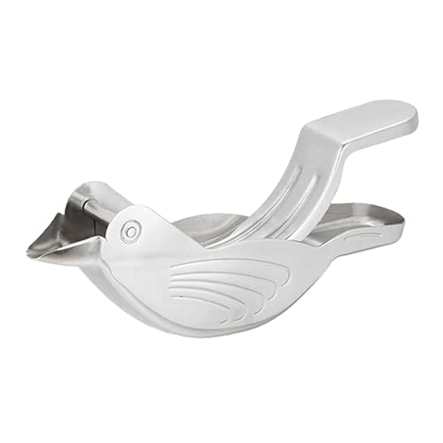 ステンレススチール製シトラスプレス - 動物の形をしたレモン絞り器、ハードフルーツエクストラクター、強力なハンドルデザイン、コンパクトジューサー |家庭用飲料、調理、混合の準備に便利なキッチンツール