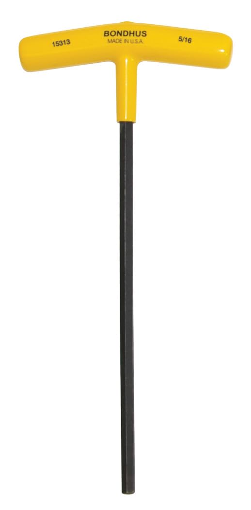 Bondhus, 5/16" T-Handle HEX Driver 9", 5/16", 15313, Multicolor