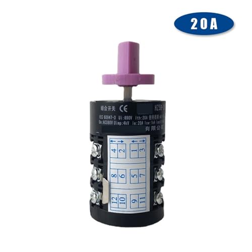 Interruptor de camara giratorio de 3 niveles HZ5B-20/3 3P 20A selector multipaso 3