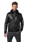DETAILS: modischer Bomber-Stil – abtrennbarer Fellkragen – Fliegerpatch und -Optik – akzentuierte Nahtführung – zwei praktische Innentaschen – modernes Design