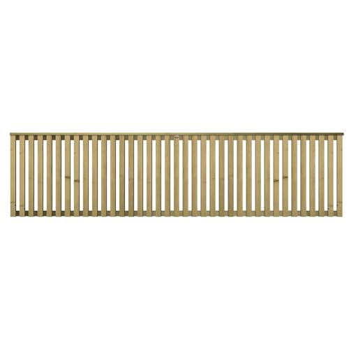 Premier Tuscany, 6ft x Fence Trellis Panel Wooden Vertical Slatted Screen | Decorative Lattice Privacy Topper Extension for Outdoor Living Space (Wide: 182cm x High: 46cm)