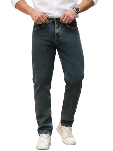 Image of Urbano Fashion Men's Regular Fit Heavy Washed Denim Jeans Stretchable