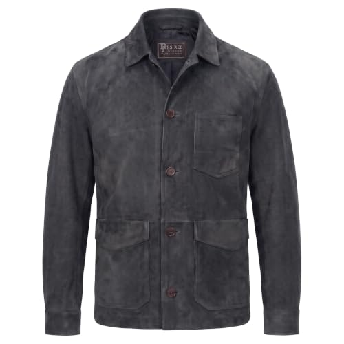 Image of Suede Leather Jacket Men - Real Lambskin Suede Casual Leather Jackets For Men - Mens Suede Jacket