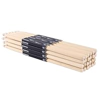 Premium Quality: Maple is the popular wood choice for drumsticks due to its resilience responsiveness durability and classic feel Standard Size: 7A, 1.4cm / 0.55 inches; 40.6cm / 16 inches, You will receive 12 pairs drumsticks Sturdy: Maple drum stic...