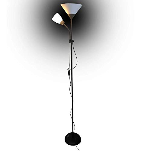 Luminária Articulada Abajur Chão duo floor Metal pedestal Lustre Coluna 1,72m