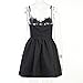 Women Goth Spaghetti Strap Mini Dress Print Rose Lace Black Punk Dress Y2K Fairy Grunge Backless Emo Party Dress Alt Clothes