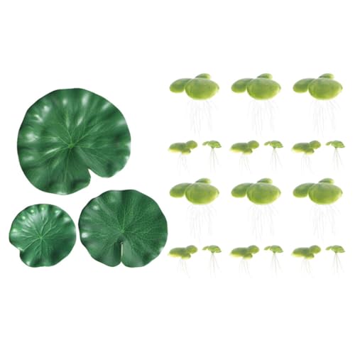 BESTonZON 21piezas Artificiales para Estanques Decoración Flotante para Acuarios De Imitación para Jardines