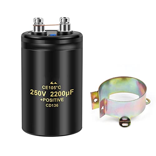 Condensateur 250V 2200UF CD136 avec vis et support de fixation pour filtrage
