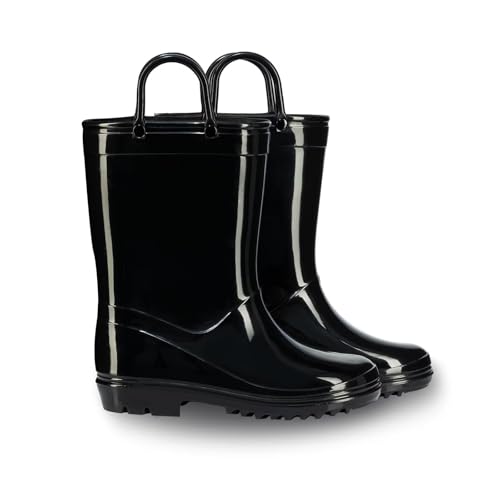 EUXTERPA Boys Girls Rain Boots Toddler Kids Waterproof Boots