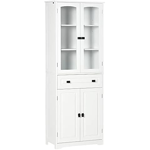 HOMCOM Kitchen Cupboard, Freestanding Storage Cabinet Cover