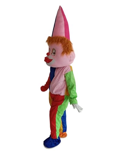 Image of BookMyCostume Joker Clown Circus Cartoon Mascot Costume For Theme Birthday Party & Eventsfor Adults|Full Size Adults|Multicolor