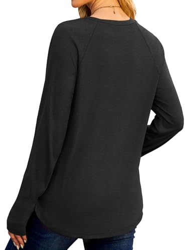 Womens Long Sleeve Tops Crew Neck T Shirts for Women Tunic Tops with Thumb Holes Fall Outfits for Women 20253