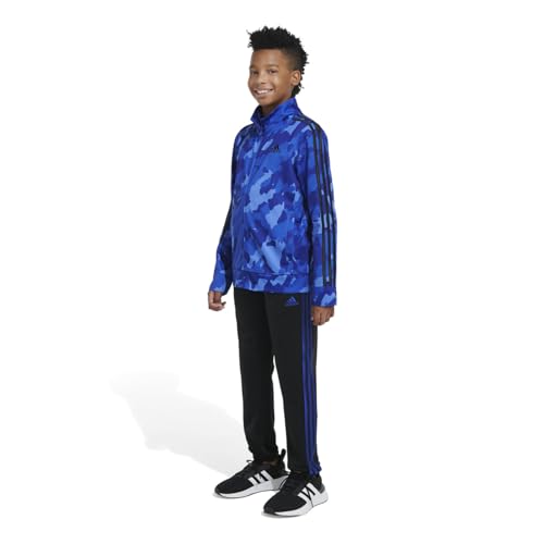adidas Boys' Little Tricot Jacket & Pant Clothing Set, Semi Lucid Blue Camo, X-Large4