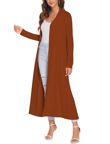 Image of Bluetime Women Floor Length Open Front Cardigan