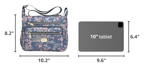 Image of Crossbody Bags for Women Multi Pocket Shoulder Bag Waterproof Nylon Messenger Purses and Handbags