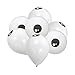 Kisangel 100pcs Halloween Eyeball Balloons Thickened White Latex Balloons for Halloween Party Decoration
