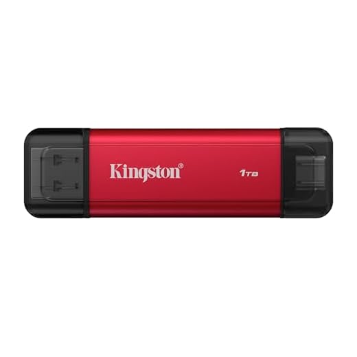 Kingston Tragbare duale SSD 1TB mit Dual USB-A/C bis zu 1050MB/s USB 3.2 Gen 2 - SPSD/1TB