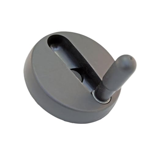 Volante de plástico de 80 mm con mango abatible 12x80 para tornos y maquinaria 2