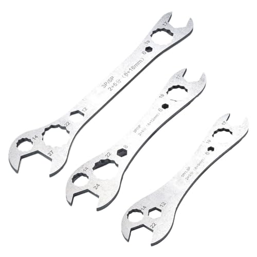 WIIYENA Llave ligera y ajustable para instalación y mantenimiento de aire acondicionado con tamaños 6, 22 mm, 6, 24 mm, 6 27 mm, piezas de repuesto, 3 piezas