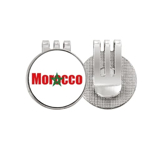 Marqueur de balle de golf magnétique émail drapeau Maroc accessoire chapeau