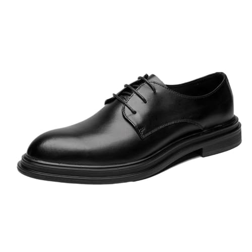 Mens Leather Lace Up Oxford Shoes Comfortable for Business Casual Work Formal Walking