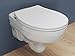 Produktbild Aqua Bagno spülrandloses Hänge-WC mit Softclose Sitz, weiß, ohne Spülrand, Wand-WC, Tiefspüler