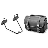 【レブル250/500(17-23)専用セット】デイトナ(Daytona) バイク用 サイドバッグサポート左側専用 95225 & ヘンリービギンズ(Henly Begins) デイトナ バイク用 サイドバッグ 9L マフラー側対応 サドルバッグ DHS-1 プレーン 96906