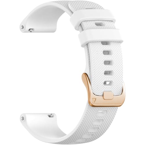 Issinlky bracelet pour Garmin Venu 2S/Vivomove 3S/Vivoactive 4S, bracelet en silicone souple de 18 mm pour Watch GT5 41 mm/GT4 41 mm/Fossil Ladies Gen...