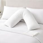Orrina Home V Pillow with Pillowcase – Orthopaedic V Shaped Pillows for Neck, Back & Pregnancy Support – Portable Design with Removable Cover for Easy Cleaning
