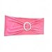 Juvale Pink Chair Sashes - 50 Pack, Fits 13.5-16.5 Inch Chair Backs - Silver Circle Buckles for Wedding Decor, Baby Shower & Birthday Party Decoration