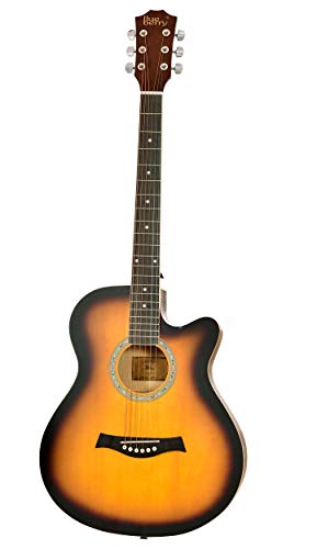 Image of BLUEBERRY B40, Acoustic Guitar Kit inbuilt Truss Rod, with Bag, Strap, One Pack Strings and Picks - 40 Inch (Sunburst)