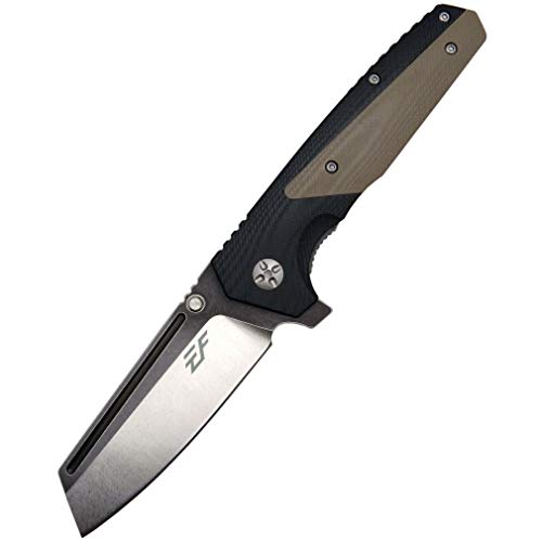 Eafengrow EF68 Folding Knife D2 Blade and G10 Handle with Clip Ball Bearing Pivot Pocket Knife Everyday Carry EDC Tool for Outdoor Rescue Survival (desert) - Eafengrow