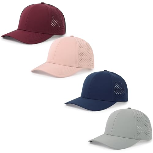 Image of Quick Dry Baseball Cap Curved Brim Mesh Snapback Hat for Men Women