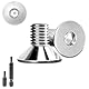 100 Stk Senkkopfschrauben M5x8mm Edelstahl Innensechskant M5 Edelstahlschrauben DIN 7991/ISO 10642 Senkkopf Schrauben Steckdose Gewindeschrauben Senkschraube mit 2 Stk Sechskant Schrauberkopf(Silber)
