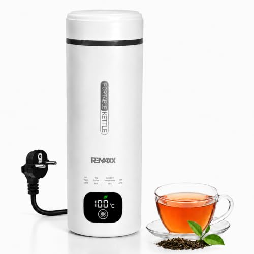 Image of Remaxx Thermo X 2.0 Portable Electric Kettle 500ml with Display | Quick Boil | Auto Shut-off | Multi-level temperature | Stay Warm Function | Auto Shut Off & Dry Boil Protection | For Office & Home