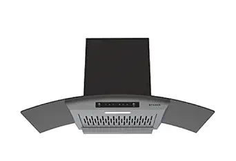 Faber 90cm 1200 m3/hr, Autoclean Chimney, Filterless, 8Yr on Motor, 2Yr Comprehensive Warranty, Italian Design - Made in India (Hood Venice in HC SC FL LG 90, Touch & Gesture Control, Light Grey)