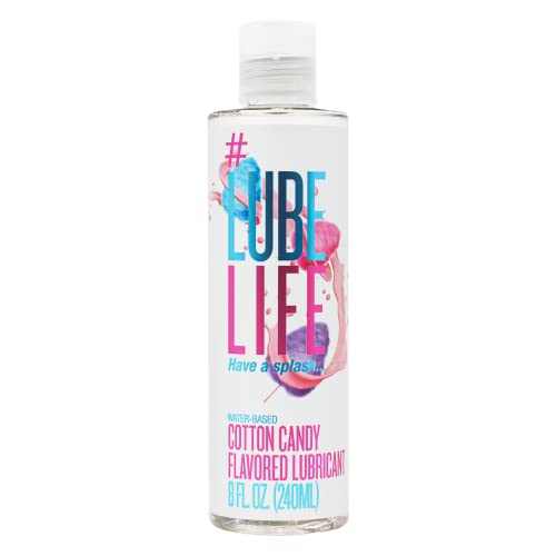LubeLife Water-Based Cotton Candy Flavored Lubricant, Personal Lube for Men, Women and Couples, Made...