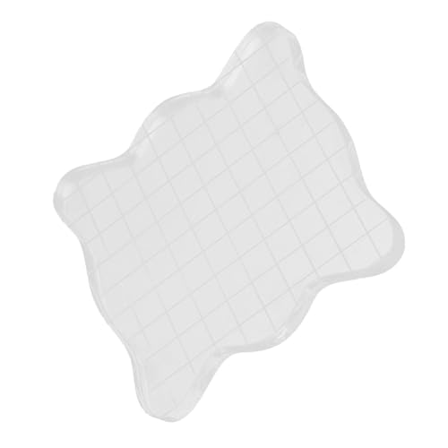 Acrylic Stamping Block with Easy Handle Grip Shape for Precise Crafting in Clear Transparent Design 5x5cm Efficient Acrylic Block Pad for Stamp Crafts (5 * 5cm)