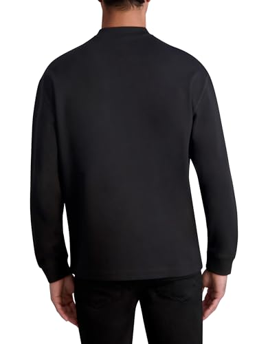 KARL LAGERFELD Mens Boucle Pocket Long Sleeve Lt Weight Sweatshirt3